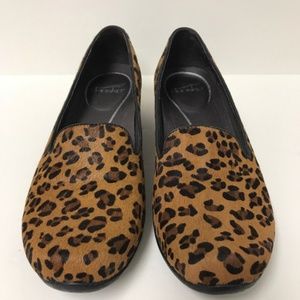 Dansko Olivia Cheetah Calf Skin Slip On Loafers
